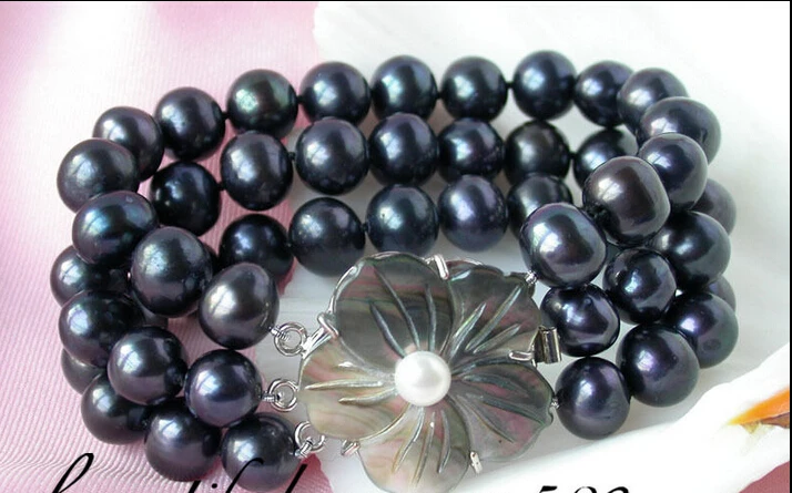 shippingREAL 3strands 11mm round Tahitian black freshwater pearl bracelet shell Z1849
shippingREAL 3strands 11mm round Tahitian black freshwater pearl bracelet shell Z1849