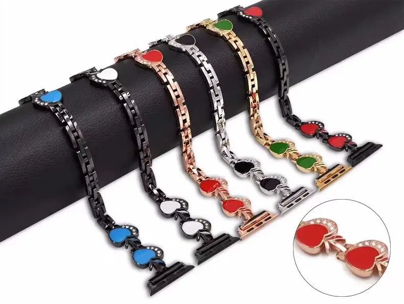 Heart shape diamond Stainless Steel Bracelet Strap for Apple Watch Bands 38/40mm 42/44mm ,Fot iwatch wirst band wseries 4/3/2/1
Heart shape diamond Stainless Steel Bracelet Strap for Apple Watch Bands 38/40mm 42/44mm ,Fot iwatch wirst band wseries 4/3/2/1