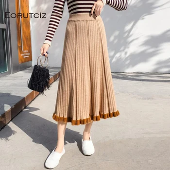 EORUTCIZ Spring Maxi Skirt Women Tutu Knitted Pleated Long Skirt High Waist Vintage Summer Elastic Elegant Black Skirts LM223
EORUTCIZ Spring Maxi Skirt Women Tutu Knitted Pleated Long Skirt High Waist Vintage Summer Elastic Elegant Black Skirts LM223
