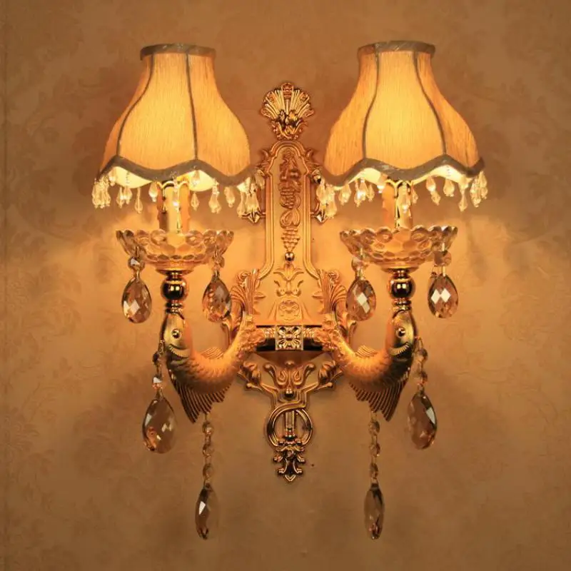 Vintage Gold wall sconce led mirror lamp Living room Large gold fish wall lamp with lampshade balcony Indoor wall light fixtures
Vintage Gold wall sconce led mirror lamp Living room Large gold fish wall lamp with lampshade balcony Indoor wall light fixtures
