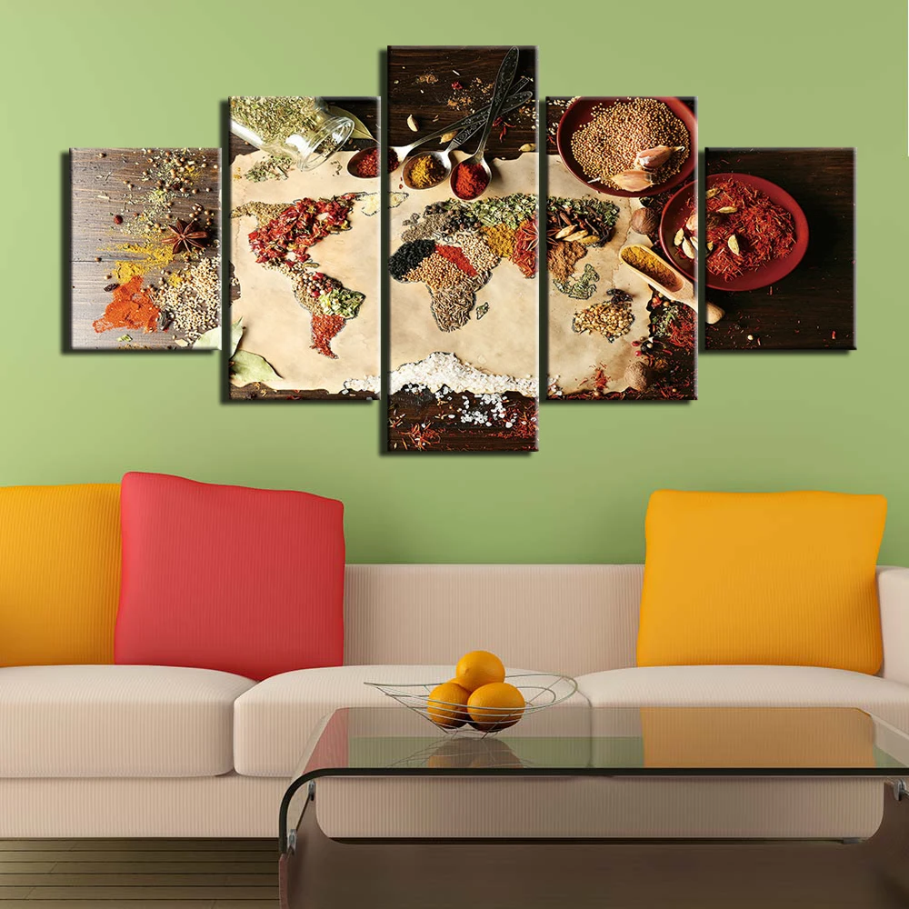 5 panel canvas art print HD decorative painting pictures wall art grains crops poster prints home decor for kitchen Ingredients
5 panel canvas art print HD decorative painting pictures wall art grains crops poster prints home decor for kitchen Ingredients