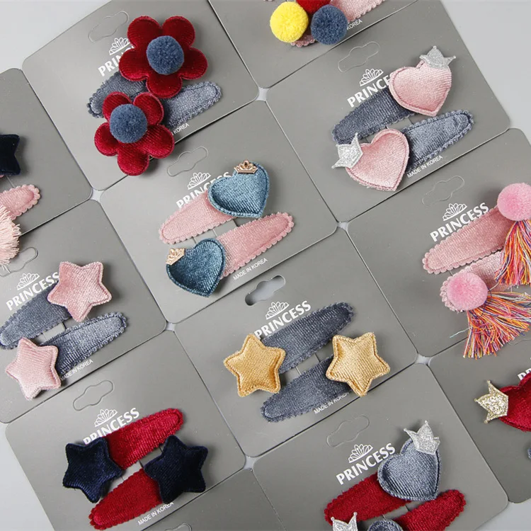 New arrival Fashion women cute velvet Hairpins girl's korea style heart hair clips sweet Hair accessories bangs side clips
New arrival Fashion women cute velvet Hairpins girl's korea style heart hair clips sweet Hair accessories bangs side clips