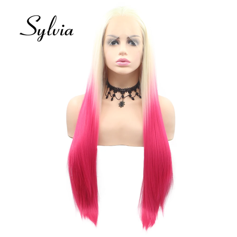 Sylvia 613 Blonde to Pink 2T Ombre Silky Straight Synthetic Lace Front Wigs Natural Half Hand Tied Heat Resistant Fiber Hair
Sylvia 613 Blonde to Pink 2T Ombre Silky Straight Synthetic Lace Front Wigs Natural Half Hand Tied Heat Resistant Fiber Hair