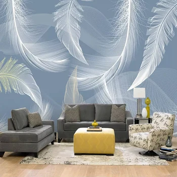 Custom Size 3D Photo Wallpaper Nordic Modern Art Wall Painting White Feather Living Room Sofa TV Background Mural Wall Covering
Custom Size 3D Photo Wallpaper Nordic Modern Art Wall Painting White Feather Living Room Sofa TV Background Mural Wall Covering