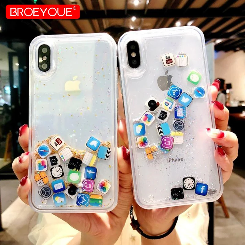 For iPhone Xs Max Case XR X 7 8 Plus Cute Liquid Glitter Case For iPhone 6S Plus Phone Cases Quicksand Silicone Soft TPU Coque
For iPhone Xs Max Case XR X 7 8 Plus Cute Liquid Glitter Case For iPhone 6S Plus Phone Cases Quicksand Silicone Soft TPU Coque