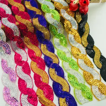 10yards cheap Sequin Fabric Venise Decorated Braided Edge Metallic Bridal wedding Trim Wide:3cm
10yards cheap Sequin Fabric Venise Decorated Braided Edge Metallic Bridal wedding Trim Wide:3cm