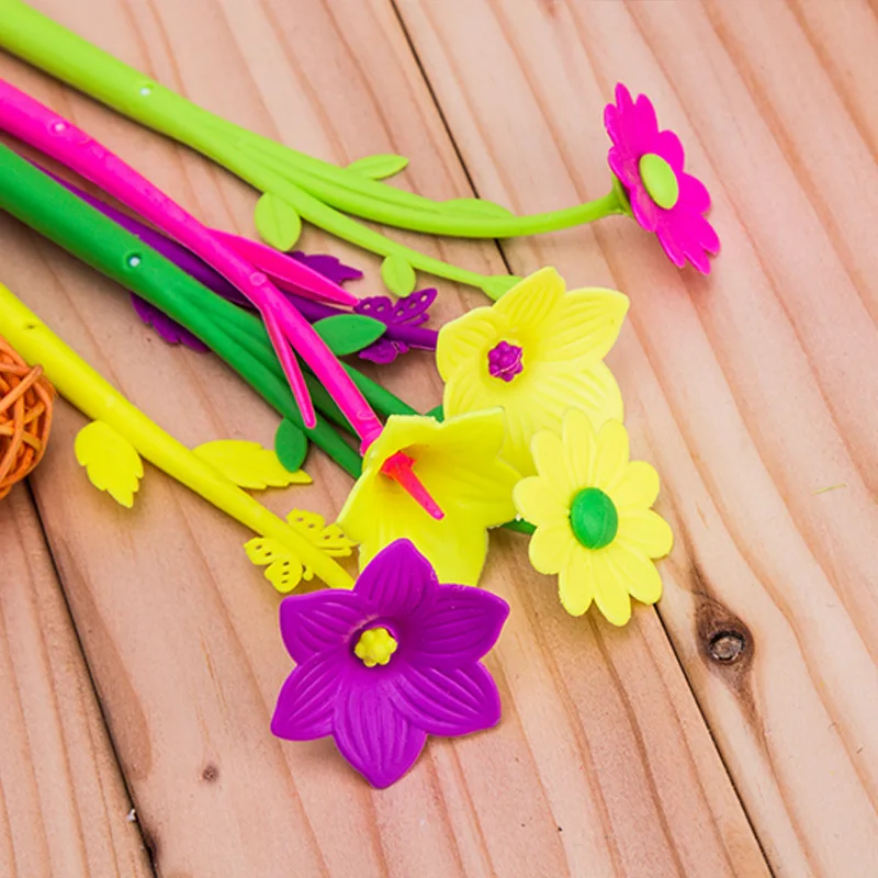 1PC New Creative Office Stationery Lovely Simulation Plant Flowers Soft Silicone Gel Pen Black Ink 0.38MM for Student Learning
1PC New Creative Office Stationery Lovely Simulation Plant Flowers Soft Silicone Gel Pen Black Ink 0.38MM for Student Learning