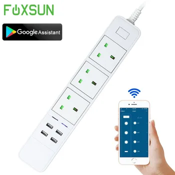 WiFi Smart Power Strip Voice Control with Alexa and Google assistant,Individual Control,Timing function,Multi Plug 3Outlets 4USB 
WiFi Smart Power Strip Voice Control with Alexa and Google assistant,Individual Control,Timing function,Multi Plug 3Outlets 4USB