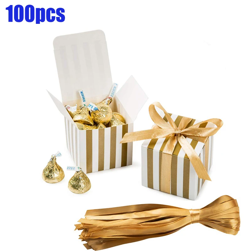 Gold gray Strips small candy box 2x2x2 inch with Ribbon Wedding Party Baby Shower decoration gift paper box packaging of 25-100
Gold gray Strips small candy box 2x2x2 inch with Ribbon Wedding Party Baby Shower decoration gift paper box packaging of 25-100