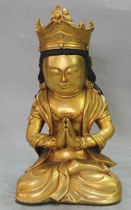 huij 007486 9"China Buddhism Purple Bronze 24K Gold Seat Kwan-yin Bodhisattva Goddess Statue
huij 007486 9"China Buddhism Purple Bronze 24K Gold Seat Kwan-yin Bodhisattva Goddess Statue
