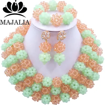 Fashion african wedding beads Mint Green nigerian wedding african beads jewelry set Crystal Free shipping Majalia-308
Fashion african wedding beads Mint Green nigerian wedding african beads jewelry set Crystal Free shipping Majalia-308