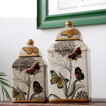 American New Style Chinese Style European Style Ornaments Hand Painted Square Pastels Butterfly Model Rooms vase ceramic jar pot
American New Style Chinese Style European Style Ornaments Hand Painted Square Pastels Butterfly Model Rooms vase ceramic jar pot