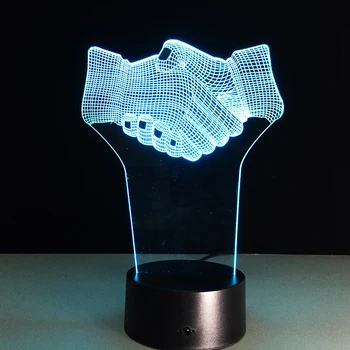 Handshake Shape 3D Illusion Lamp 7 Color Change Touch Switch LED Night Light Acrylic Desk lamp Atmosphere Lamp Novelty Lighting
Handshake Shape 3D Illusion Lamp 7 Color Change Touch Switch LED Night Light Acrylic Desk lamp Atmosphere Lamp Novelty Lighting