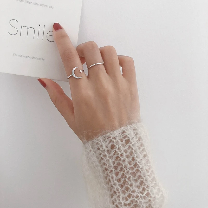 MENGJIQIAO 2019 Korean New Delicate Shiny Zircon Moon Star Open Adjustable Rings For Women Micro Pave Femme Finger Ring 2pcs/set
MENGJIQIAO 2019 Korean New Delicate Shiny Zircon Moon Star Open Adjustable Rings For Women Micro Pave Femme Finger Ring 2pcs/set