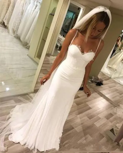 Long Spaghetti Straps Beach Mermaid Wedding Dress With Sleeveless Floor Length Boho Bridal Dress Wedding Gown Custom Made
Long Spaghetti Straps Beach Mermaid Wedding Dress With Sleeveless Floor Length Boho Bridal Dress Wedding Gown Custom Made