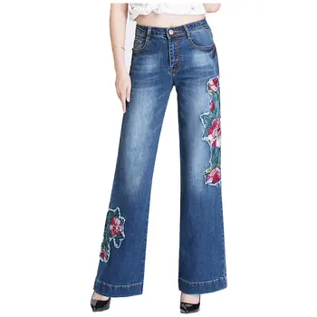 2017 New Wholesale Woman Wide Leg Washed Jeans Embroidery Flare Pants Women Bell-bottom Trousers for Women Jeans Flare
2017 New Wholesale Woman Wide Leg Washed Jeans Embroidery Flare Pants Women Bell-bottom Trousers for Women Jeans Flare