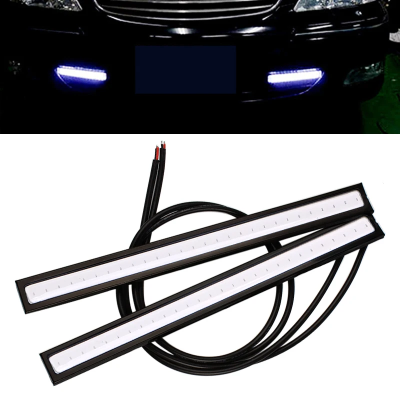 2Pcs LED Car Fog Lamp Bar DRL Daytime Running Light 17CM COB External Light Automobile Parking Turning Brake Signals Car Styling
2Pcs LED Car Fog Lamp Bar DRL Daytime Running Light 17CM COB External Light Automobile Parking Turning Brake Signals Car Styling