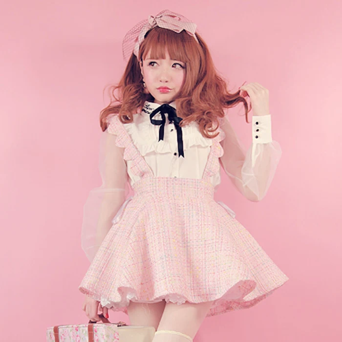 Princess sweet lolita BOBON21 Exclusive design waves petals straps bow Braces skirt B1173
Princess sweet lolita BOBON21 Exclusive design waves petals straps bow Braces skirt B1173