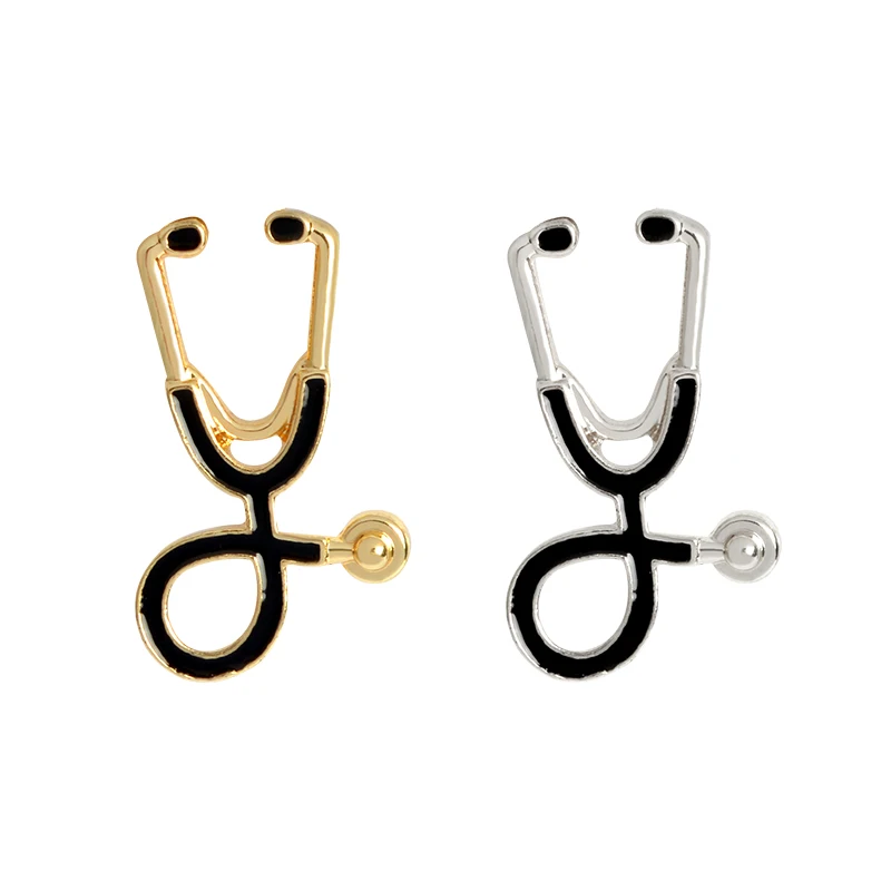 Gold Silver Colors Black Stethoscope Enamel Badge Lapel Pin Brooch Medical Jewelry for Doctor Nurse Medical Student Gift
Gold Silver Colors Black Stethoscope Enamel Badge Lapel Pin Brooch Medical Jewelry for Doctor Nurse Medical Student Gift