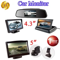 Viecar LCD Car Monitor TFT Display Desktop / Foldable / Mirror Monitor 4.3'' Video PAL/NTSC Auto Parking Rearview Backup image
