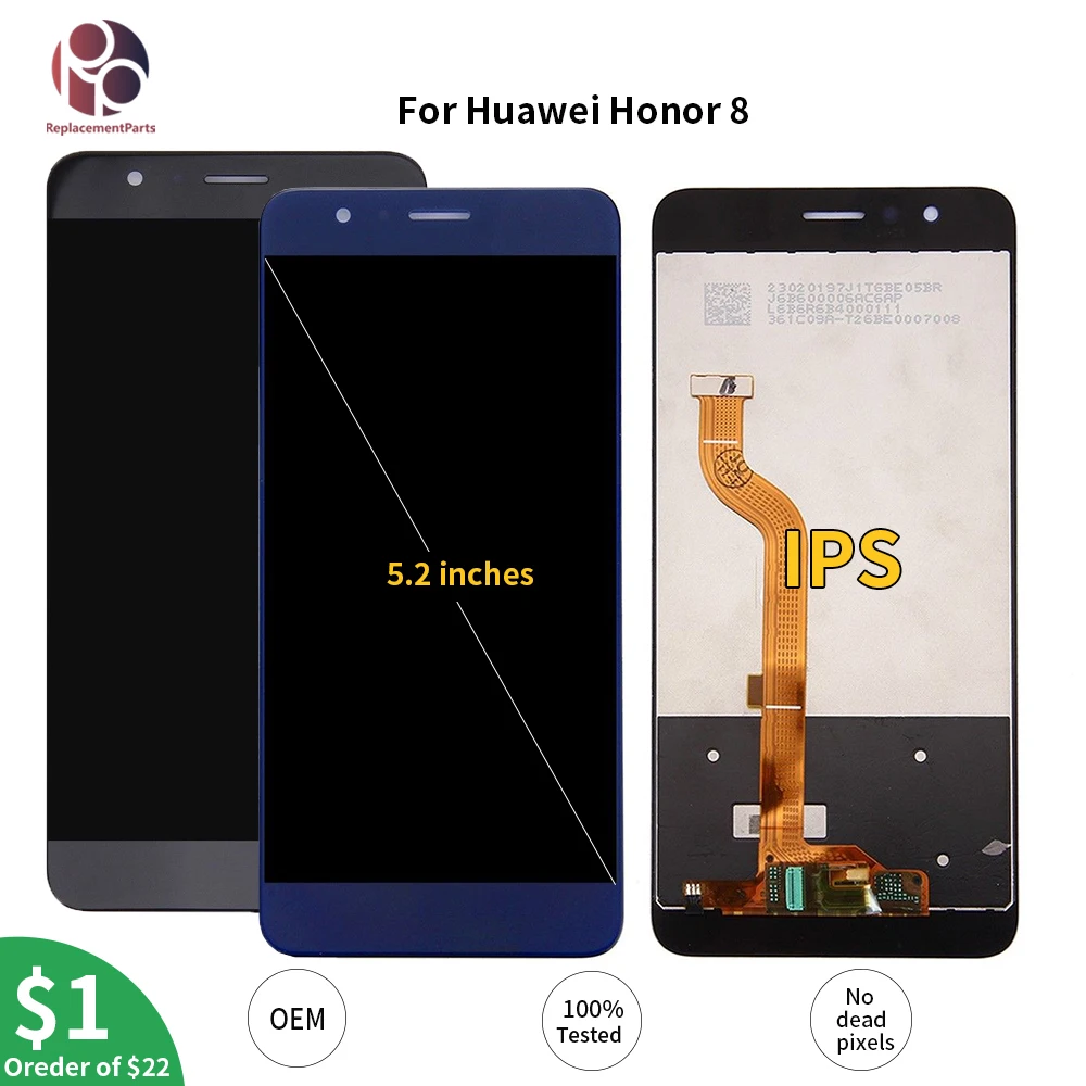 5.2" Original Display For Huawei Honor 8 LCD Touch Screen with New OEM Frame Replacement for Huawei Honor8 LCD FRD L19 L09 L14
5.2" Original Display For Huawei Honor 8 LCD Touch Screen with New OEM Frame Replacement for Huawei Honor8 LCD FRD L19 L09 L14
