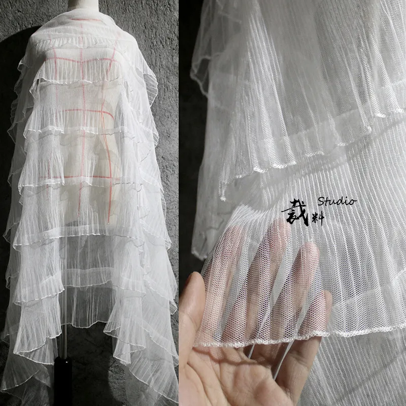 45cm*90cm/piece Pleated fabric mesh wedding dress designer fabrics high-grade dress handmade fabrics
45cm*90cm/piece Pleated fabric mesh wedding dress designer fabrics high-grade dress handmade fabrics