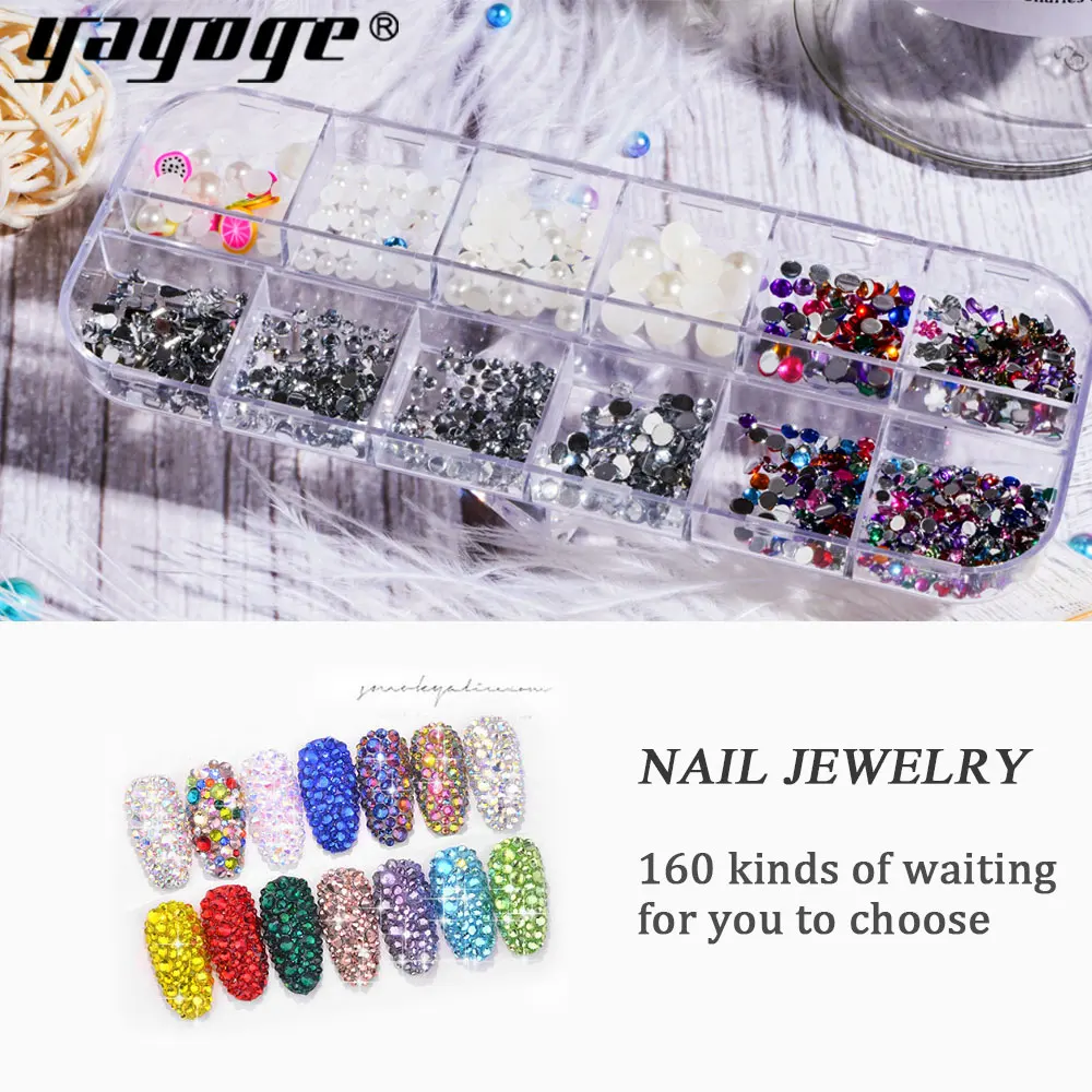 Yayoge nail art glitter decorations Rhinestones for nails accessoires design for a manicure nail crystals glass colorful
Yayoge nail art glitter decorations Rhinestones for nails accessoires design for a manicure nail crystals glass colorful