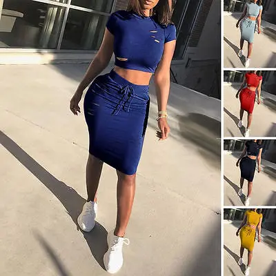 Women Bandage Bodycon Hole Summer Short Sleeve Solid Dress Evening Party Short Mini Dress 2PCs
Women Bandage Bodycon Hole Summer Short Sleeve Solid Dress Evening Party Short Mini Dress 2PCs
