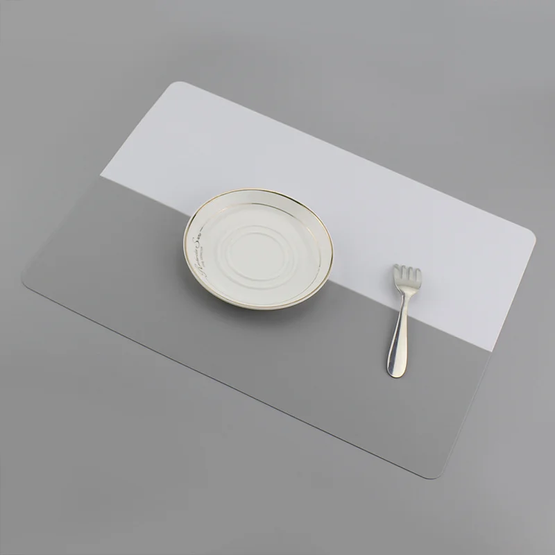 New Creative Silicone Placemat Square Two-Color Non-slip Table Mat Waterproof and Heat Insulation White and Gray Table Mat
New Creative Silicone Placemat Square Two-Color Non-slip Table Mat Waterproof and Heat Insulation White and Gray Table Mat