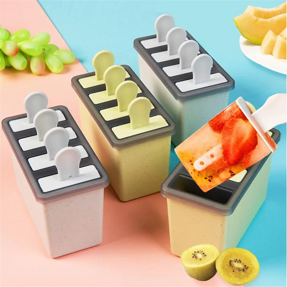 4 Cell Frozen Ice Cube Molds Double Layer Ice Cream Tubs Ice Tray Mold with Sticks Non-toxic Popsicle Makers Party Kitchen Bar
4 Cell Frozen Ice Cube Molds Double Layer Ice Cream Tubs Ice Tray Mold with Sticks Non-toxic Popsicle Makers Party Kitchen Bar