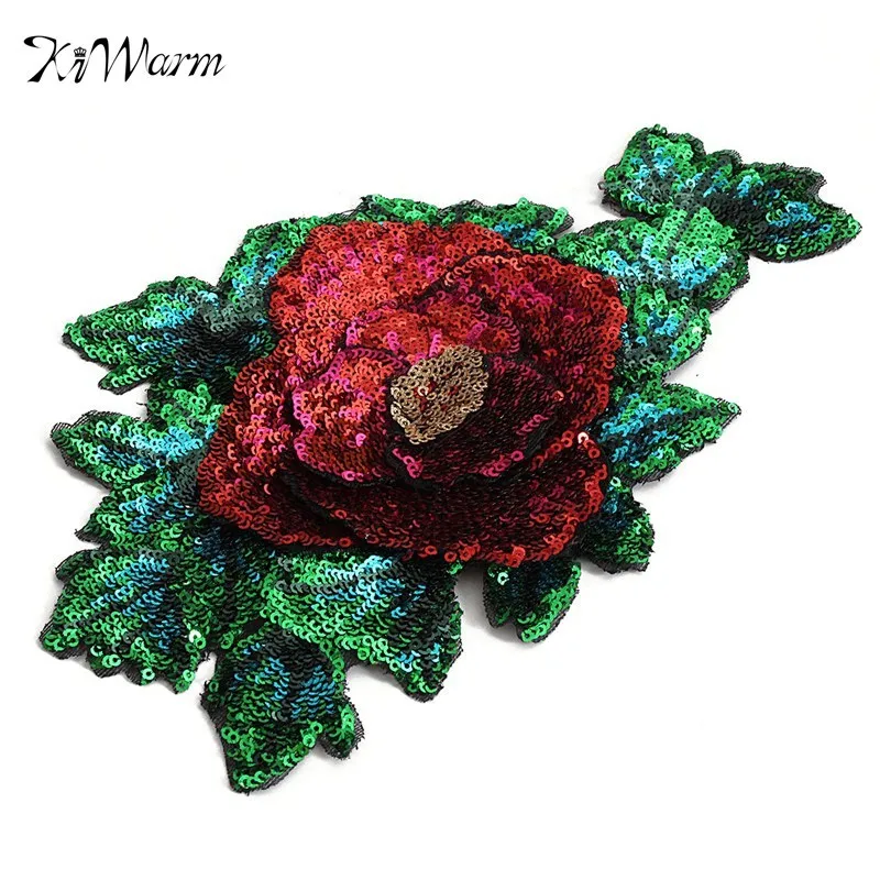 DIY Red Rose Green Flower Sequined Tulle Patch Embroidered Applique Sew on Cloth for Garment Clothes Dress Bags Accessory
DIY Red Rose Green Flower Sequined Tulle Patch Embroidered Applique Sew on Cloth for Garment Clothes Dress Bags Accessory