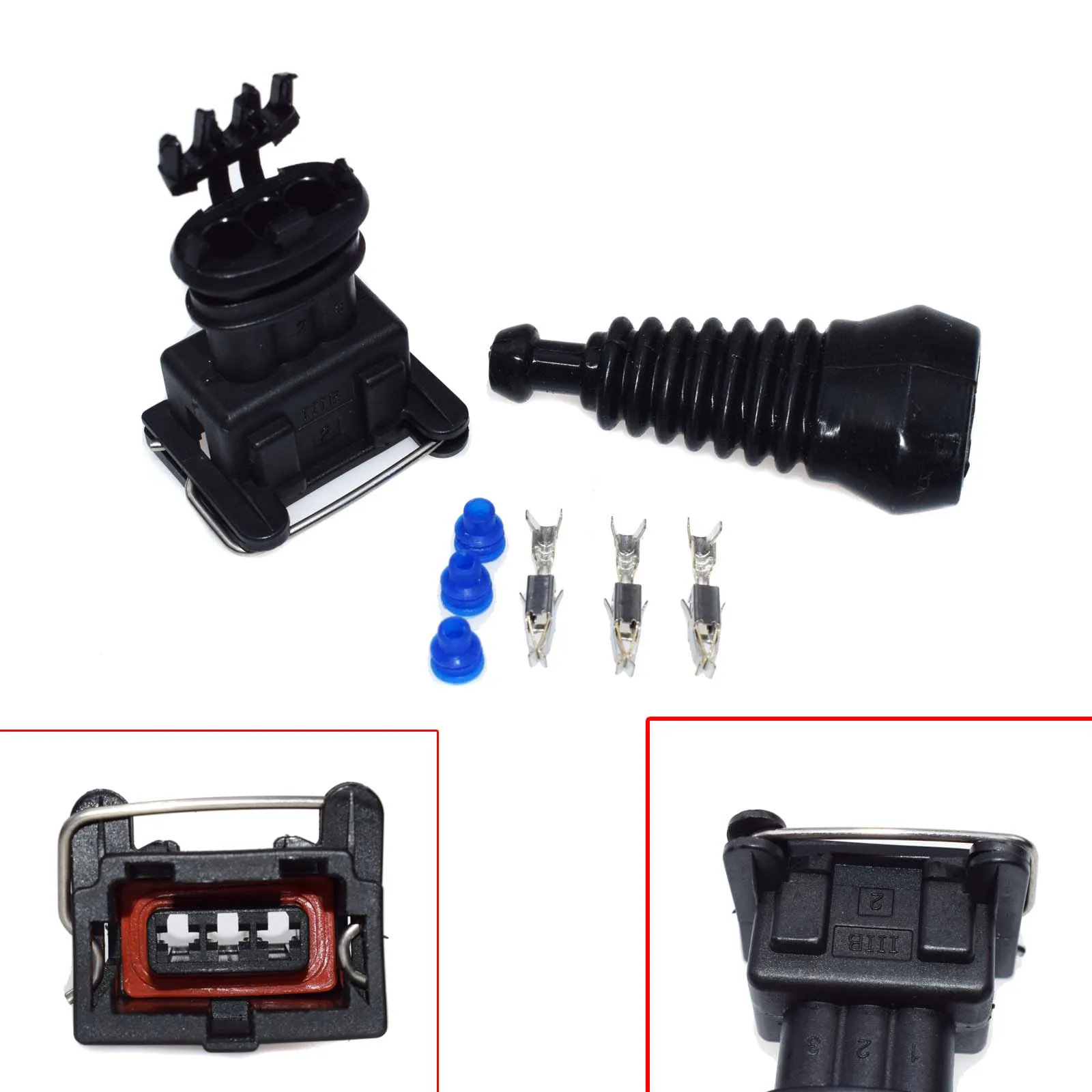 SMILING WAY# EV1 3 pins ECU TPS WTS TDC ATS MAP Connector Plug Terminals Boot Kit For Ford Cosworth Loom Wire Seal
SMILING WAY# EV1 3 pins ECU TPS WTS TDC ATS MAP Connector Plug Terminals Boot Kit For Ford Cosworth Loom Wire Seal