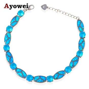 Perfect Gifts Charm Bracelets Blue Fire Opal Silver Stamped Blue Zircon Fashion Jewelry for Ladies OB056A
Perfect Gifts Charm Bracelets Blue Fire Opal Silver Stamped Blue Zircon Fashion Jewelry for Ladies OB056A