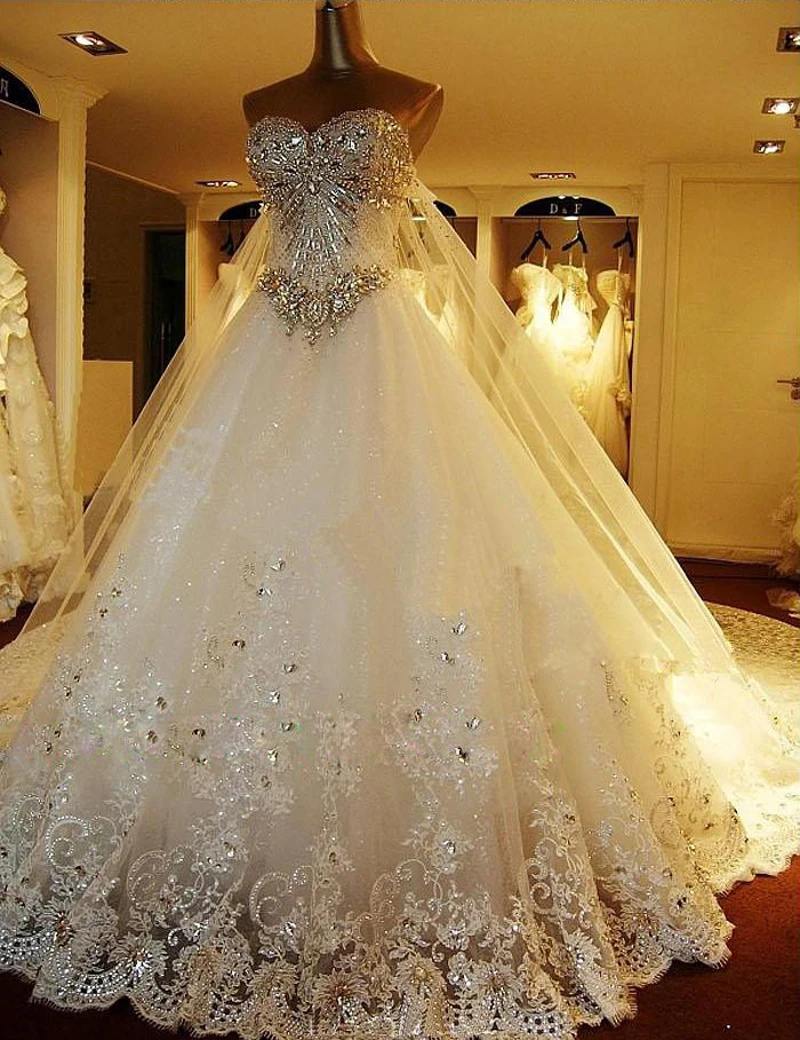 Luxury Crysta Wedding Dress Sleeveless Wedding Gown Sweetheart Corset Wedding Dresses 2019 Customized Royal Train Bridal Dress
Luxury Crysta Wedding Dress Sleeveless Wedding Gown Sweetheart Corset Wedding Dresses 2019 Customized Royal Train Bridal Dress