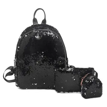 3pcs/set Sequins Travel Backpacks Purse Clutch Women Casual PU Leather Glitter Bling School Knapsack Wallet Pen Bags
3pcs/set Sequins Travel Backpacks Purse Clutch Women Casual PU Leather Glitter Bling School Knapsack Wallet Pen Bags