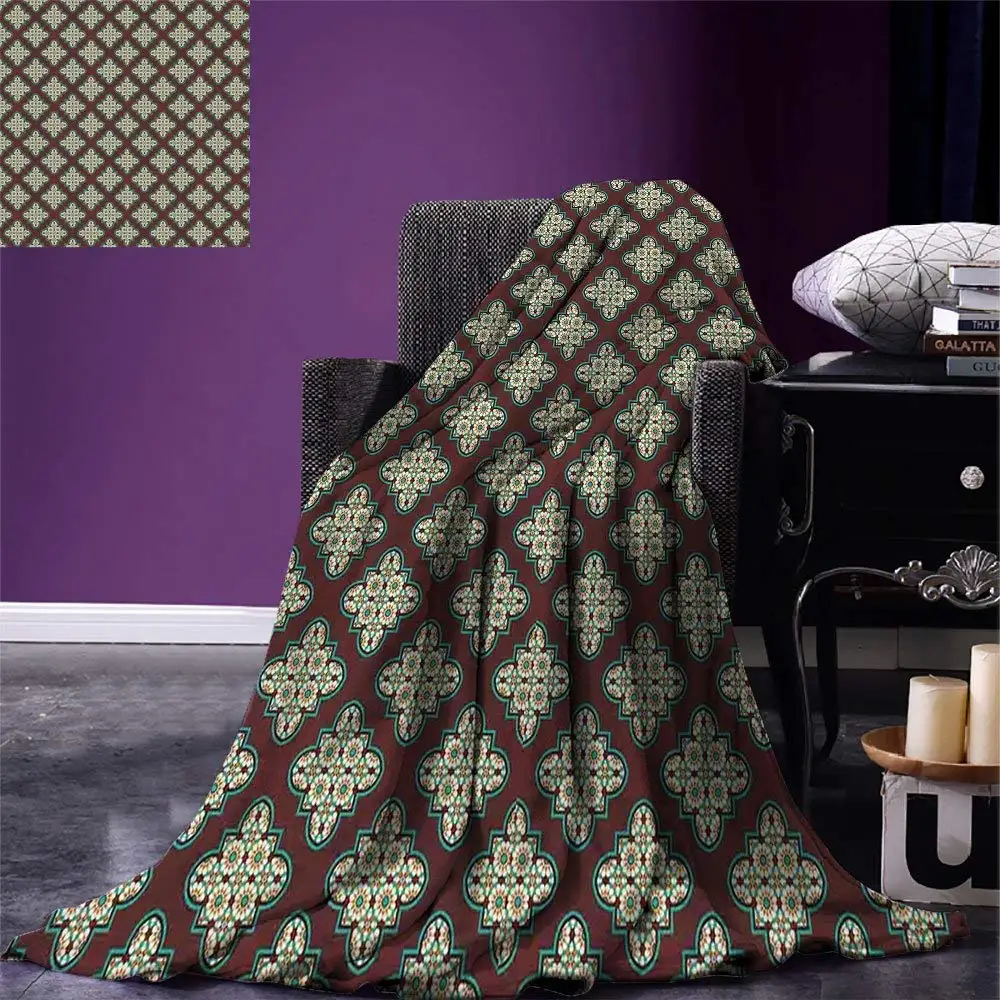 Quatrefoil Throw Blanket Vintage Style Tile Antique Arabic Design and Moroccan Stars rectangle Blanket
Quatrefoil Throw Blanket Vintage Style Tile Antique Arabic Design and Moroccan Stars rectangle Blanket