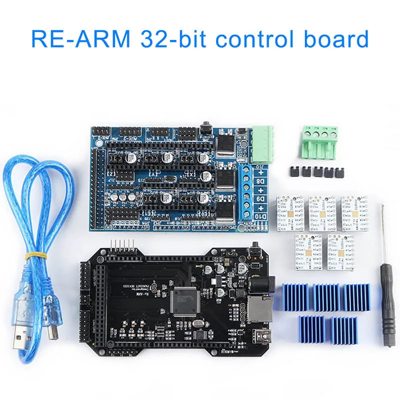 Cloned Re-ARM 32Bit Controller Board Mega2560 with USB Cable for Ramps 1.4 1.5 1.6 3D Printer DJA99
Cloned Re-ARM 32Bit Controller Board Mega2560 with USB Cable for Ramps 1.4 1.5 1.6 3D Printer DJA99