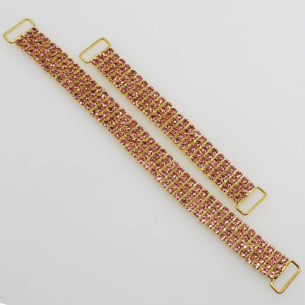 Fashion 2pc Crystal Golden pink Rhinestone Bikini Swimwear Connectors Buckle crafts Metal Chain Swimwear clothing decorate
Fashion 2pc Crystal Golden pink Rhinestone Bikini Swimwear Connectors Buckle crafts Metal Chain Swimwear clothing decorate