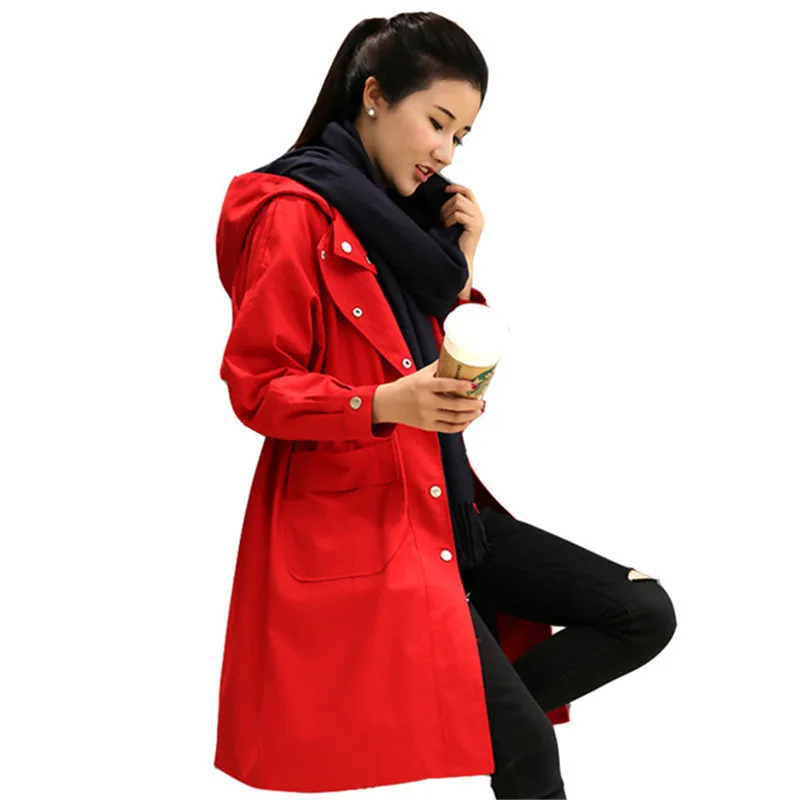 New Autumn Woman Hooded Trench Coat Single Breasted Waterproof Raincoat Business Outerwear Loose Lace Up Windbreaker Female 760
New Autumn Woman Hooded Trench Coat Single Breasted Waterproof Raincoat Business Outerwear Loose Lace Up Windbreaker Female 760