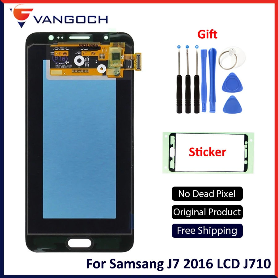 SUPER AMOLED For SAMSUNG Galaxy J7 2016 J710 J710FN J710M J710Y J710G LCD Digitizer Assembly Replacement with Bright Adjustment
SUPER AMOLED For SAMSUNG Galaxy J7 2016 J710 J710FN J710M J710Y J710G LCD Digitizer Assembly Replacement with Bright Adjustment