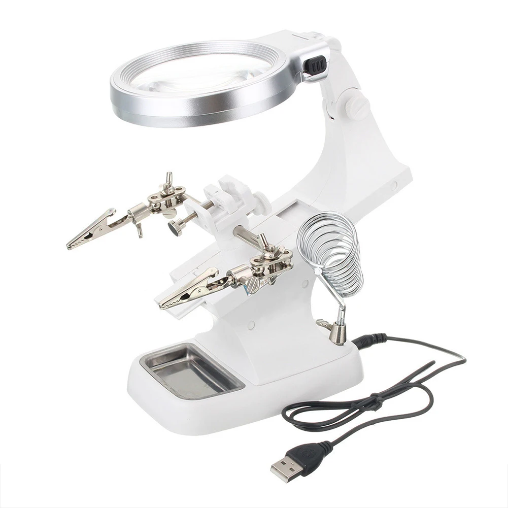 newMultifunctional Welding LED Magnifier Helping Hand Soldering Iron Stand Magnifying Lens Magnifier Clamp Tool Electronics Tool
newMultifunctional Welding LED Magnifier Helping Hand Soldering Iron Stand Magnifying Lens Magnifier Clamp Tool Electronics Tool