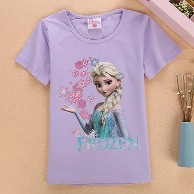 Disney Frozen Elsa Girl Cotton T-Shirt Children's Sofia Short Sleeve T-Shirt Summer Princess Girls Cartoon Tops Disney Frozen Elsa Girl Cotton T-Shirt Children's Sofia Short Sleeve T-Shirt Summer Princess Girls Cartoon Tops