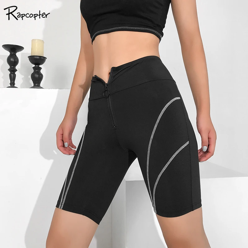 Rapcopter Summer Streetwear Short Pants Fitness Zipper Striped Casual Shorts High Waist Skinny Women Hasso Biker Fashion Pants
Rapcopter Summer Streetwear Short Pants Fitness Zipper Striped Casual Shorts High Waist Skinny Women Hasso Biker Fashion Pants