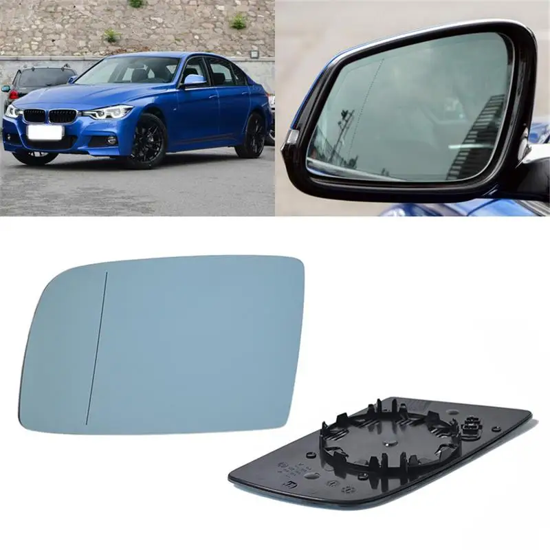 For BMW E60 E61 E63 Heated Mirror Glass Right Left Set 51167065081 51167065082