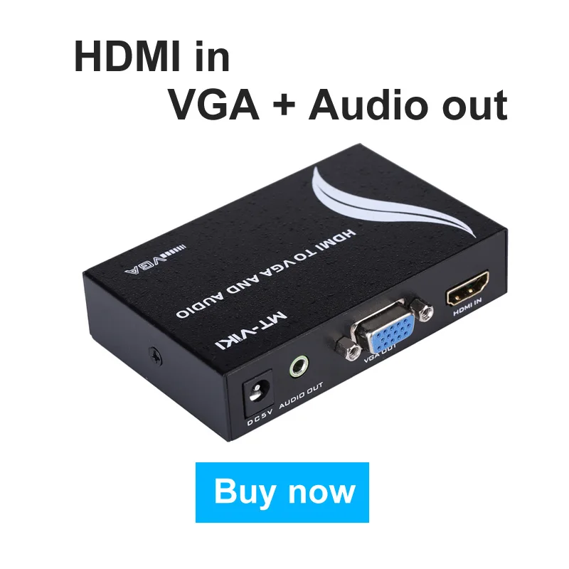 MT-VIKI HDMI в VGA Аудио конвертер HDMI2VGA адаптер с источником питания Стабильная производительность изображения 720P 1080P MT-HV01
MT-VIKI HDMI в VGA Аудио конвертер HDMI2VGA адаптер с источником питания Стабильная производительность изображения 720P 1080P MT-HV01