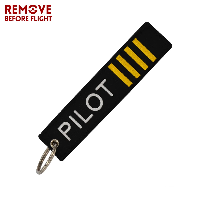 Remove Before Flight OEM Key Chain Jewelry Safety Tag Embroidery Pilot Key Ring Chain for Aviation Gifts Luggage Tag Label (2)