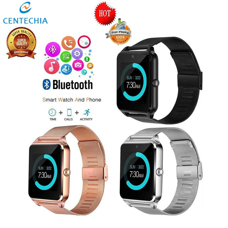Bluetooth Smart Watch Clock GSM SIM Stainless Steel Strap Display Sports Pedometer Watchs Remote Camera Information wristband
Bluetooth Smart Watch Clock GSM SIM Stainless Steel Strap Display Sports Pedometer Watchs Remote Camera Information wristband