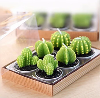 6PCS/Set Home Decor Rare Mini Cactus Candle Table Tea Light Home Garden Simulation Plant Candle Decorative Wedding Candles
6PCS/Set Home Decor Rare Mini Cactus Candle Table Tea Light Home Garden Simulation Plant Candle Decorative Wedding Candles
