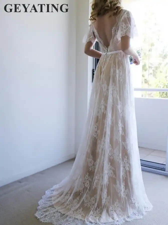 boho wedding dress aliexpress
