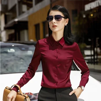 Fashion Wine Women Long Sleeve Blouses OL Styles Shirts Female Blouse Tops Ladies Office Clothes Blusas 2019 Spring Fall
Fashion Wine Women Long Sleeve Blouses OL Styles Shirts Female Blouse Tops Ladies Office Clothes Blusas 2019 Spring Fall